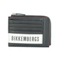 Sleek Black Card Case with Zipper Pocket