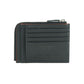 Sleek Black Card Case with Zipper Pocket