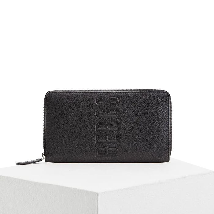 Sleek Black Leather Document Holder