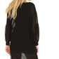 Elegant Puffed Sleeve Party Dress in Black