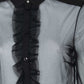 Elegant Tulle Blouse - Timeless Black Elegance