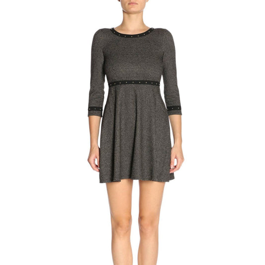 Chic Long-Sleeved Studded Dress