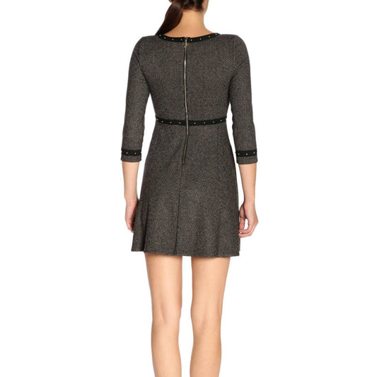 Chic Long-Sleeved Studded Dress