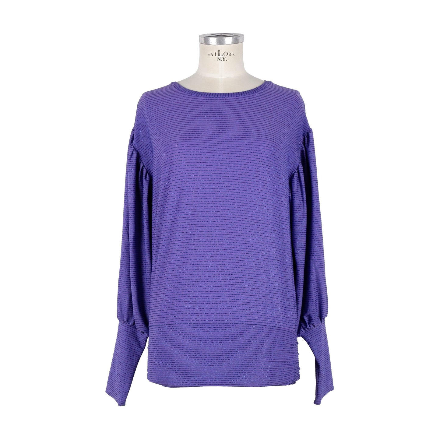 Chic Purple Metallic Cardigan for Women