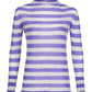 Chic Striped Purple Alpaca Blend Sweater