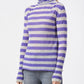 Chic Striped Purple Alpaca Blend Sweater