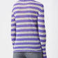 Chic Striped Purple Alpaca Blend Sweater