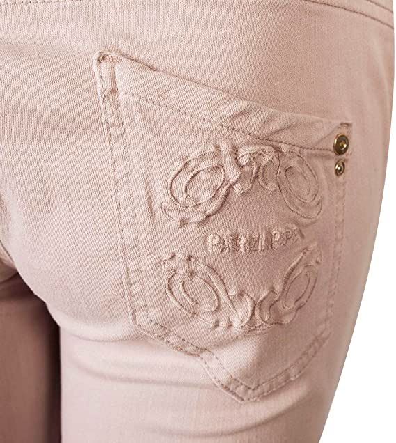 Beige Skinny Cotton Blend Trousers