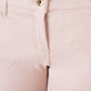 Beige Skinny Cotton Blend Trousers