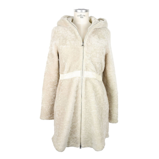 Elegant White Leather Jacket