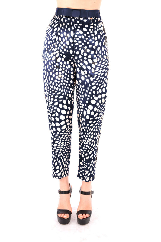Elegant High-Waisted Polka Dot Trousers