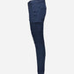 Chic Blue Cargo Pants with Elastic Hems