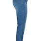 Chic Scratched Blue Denim for Women