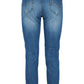 Chic Scratched Blue Denim for Women