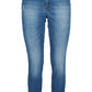 Chic Scratched Blue Denim for Women