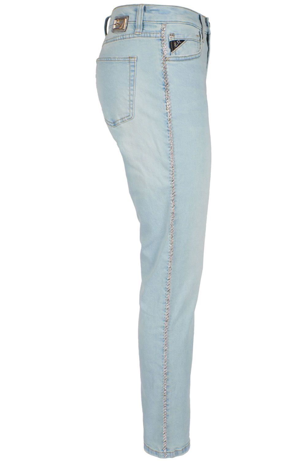 Light Blue Denim with Chic Metallic Accents