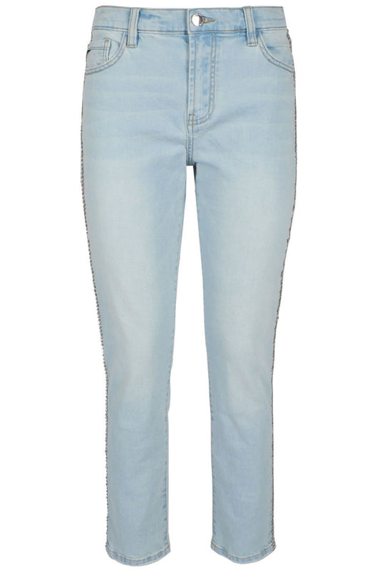 Light Blue Denim with Chic Metallic Accents