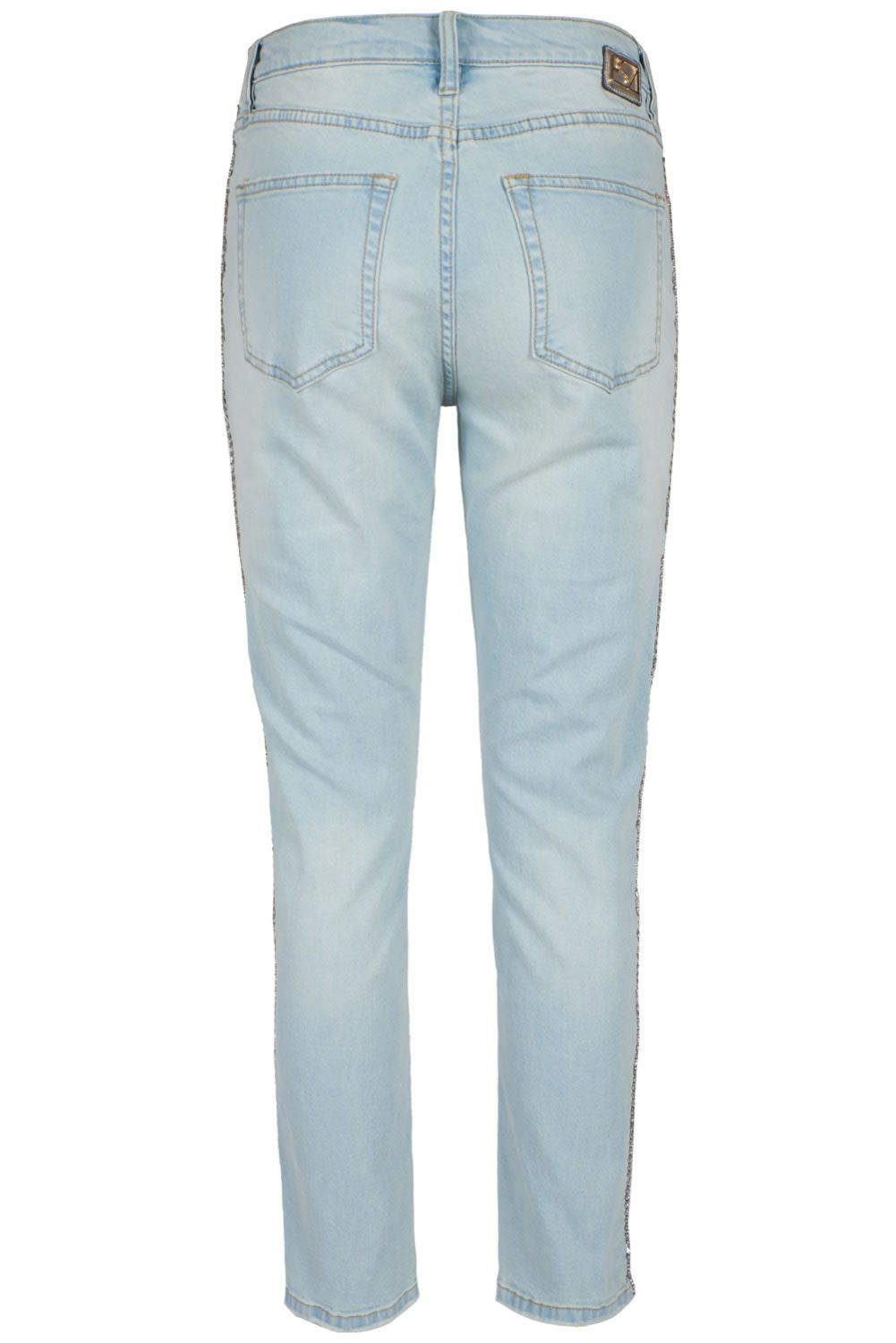 Light Blue Denim with Chic Metallic Accents