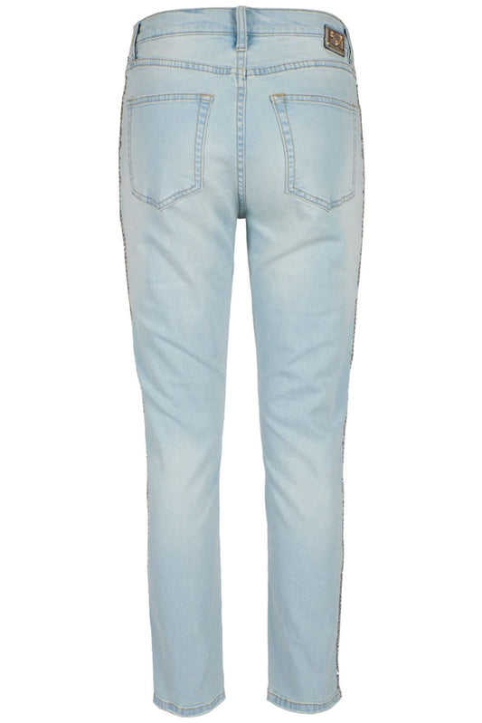 Light Blue Denim with Chic Metallic Accents