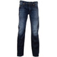 Elegant Straight Dark Blue Denim Jeans