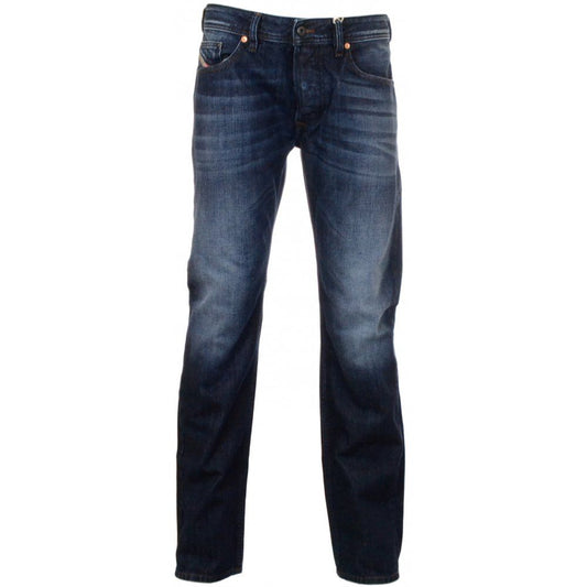 Elegant Straight Dark Blue Denim Jeans