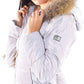 Chic Quilted Down Jacket with Faux Fur Hood