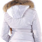 Chic Quilted Down Jacket with Faux Fur Hood
