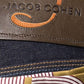 Elegant Bard Dark Denim Jeans with Leather Patch