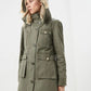 Chic Green Multipocket Women's Windbreaker