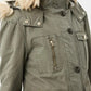Chic Green Multipocket Women's Windbreaker
