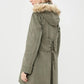 Chic Green Multipocket Women's Windbreaker
