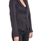 Elegant Blue Lace-Lined Classic Jacket