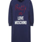 Elegant V-Neck Beaded Logo Dress