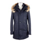 Elegant Blue Wool-Cashmere Padded Jacket