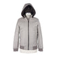 Elegant Beige Padded Wool-Cashmere Jacket