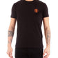 Sleek Black Cotton T-Shirt with Logo