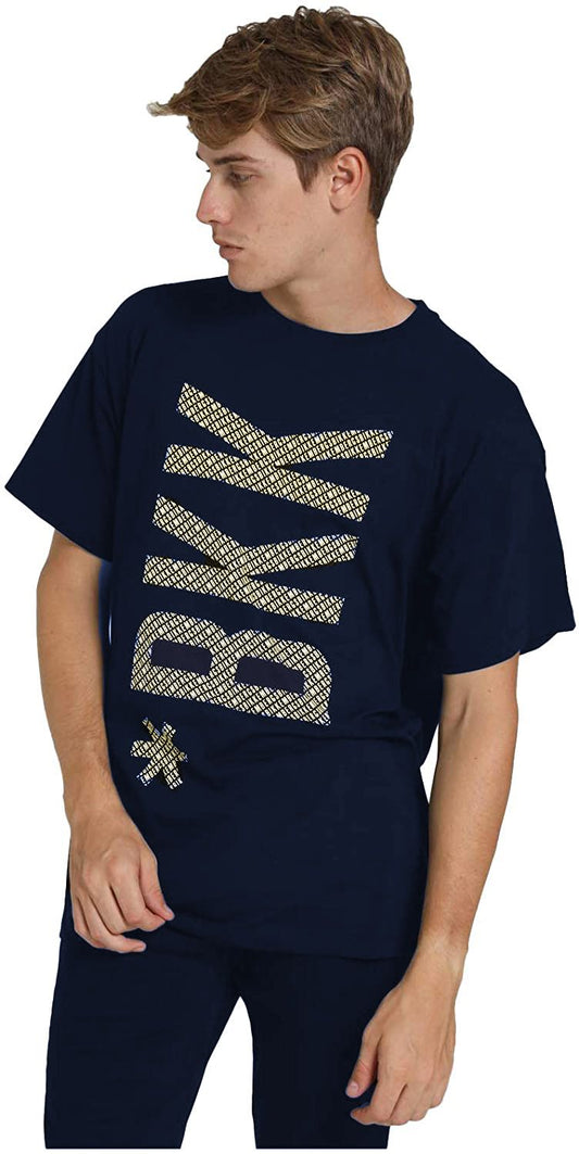 Sleek Short-Sleeved Cotton Tee with Signature Print