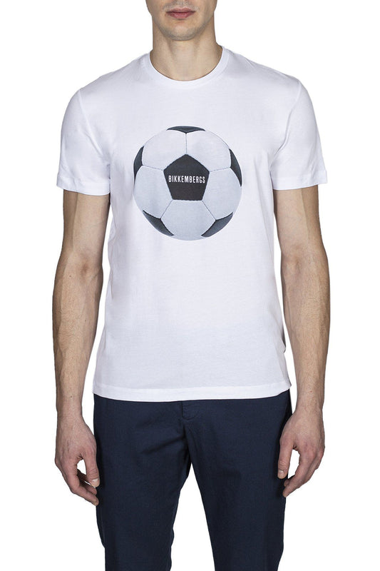 Exclusive Soccer Ball Print Cotton Tee