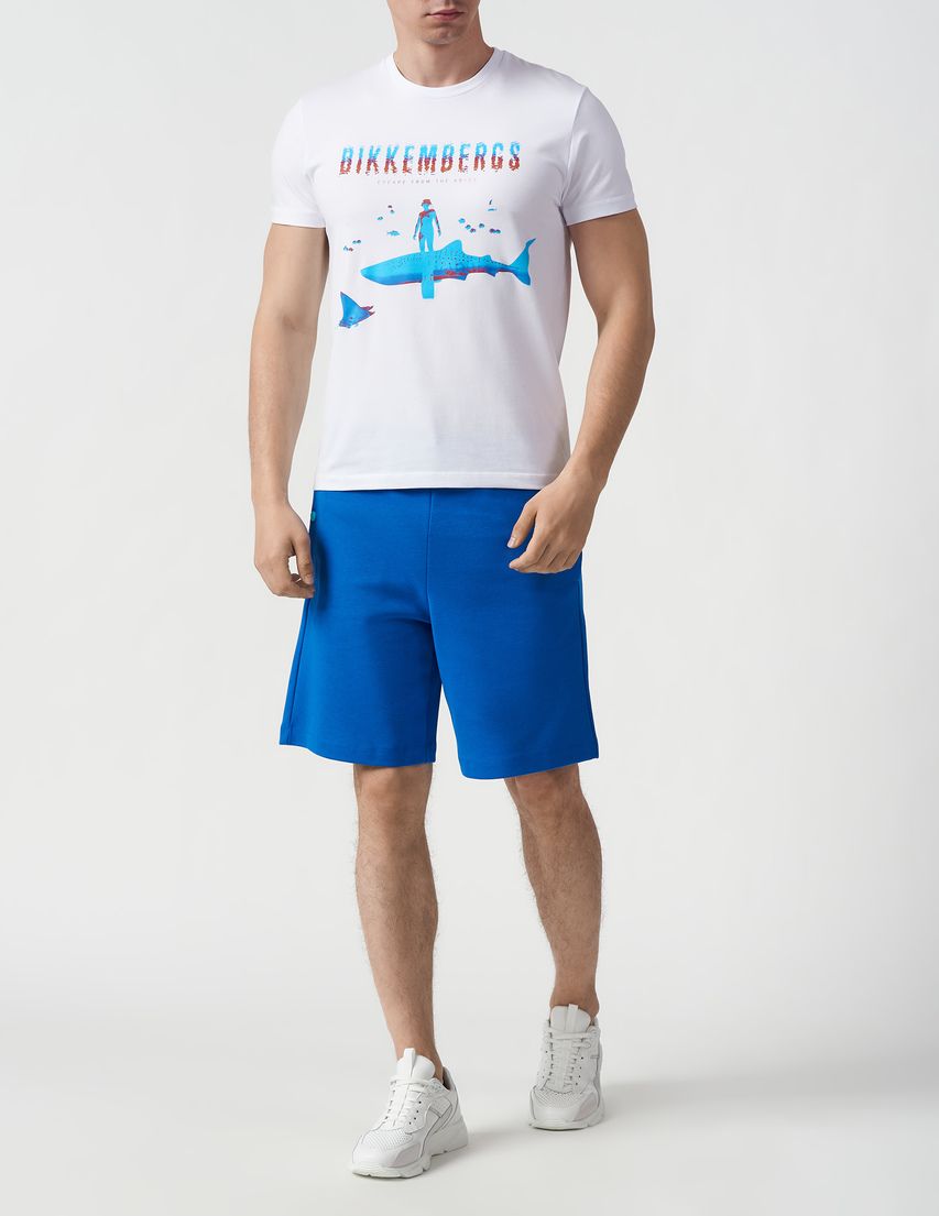 Chic Bermuda Shorts with Rubber Detailing