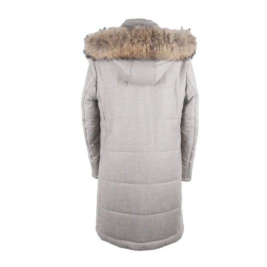 Italian Elegance Wool-Cashmere Men's Raincoat