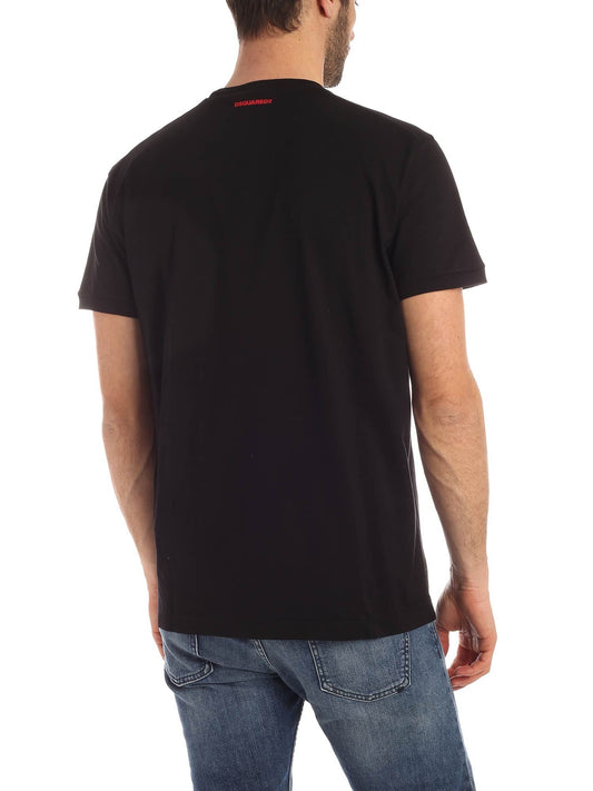 Sleek Cotton Crewneck Tee with Bold Logo
