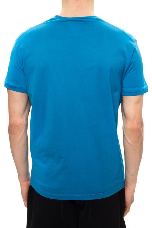 Chic Blue Logo Tee with Silver Accents