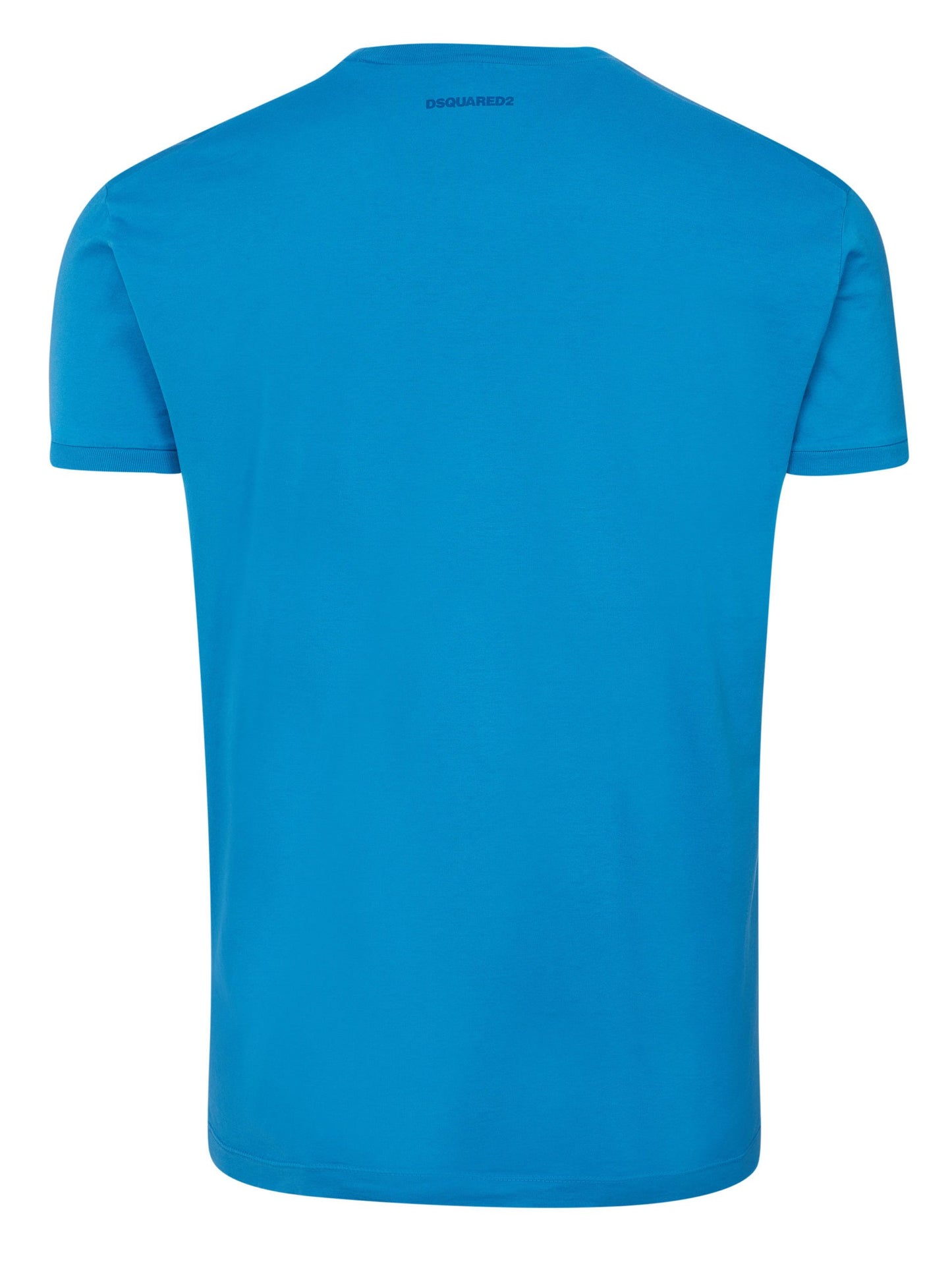 Blue Cotton Crewneck Logo Tee
