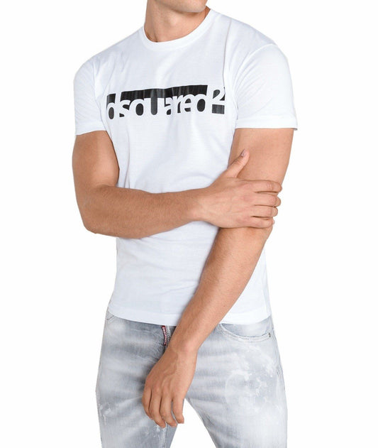 Elegant White Cotton Crewneck Tee