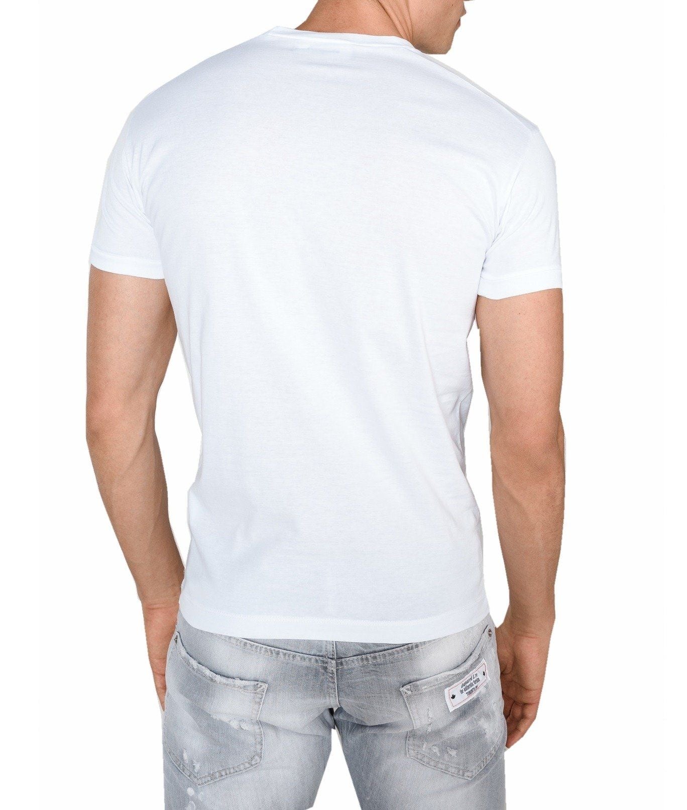 Elegant White Cotton Crewneck Tee