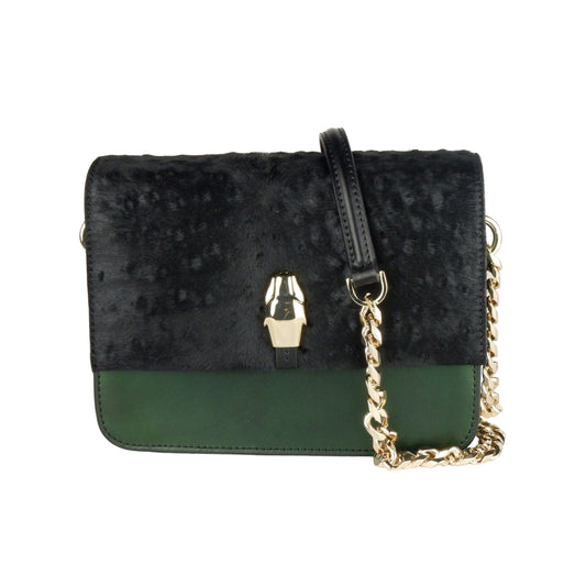 Chic Cavalli Class Calfskin Shoulder Bag