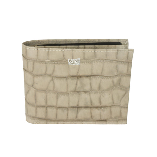 Python-Effect Calfskin Men's Wallet with Coin Purse