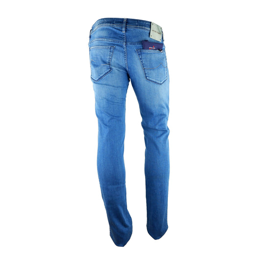 Elegant Straight Jeans in Comfort Denim Blue