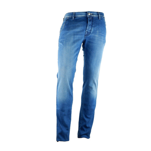 Elegant Straight Jeans in Comfort Denim Blue