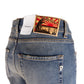 Chic Blue Stretch Cotton Jeans with Destroyed Effect